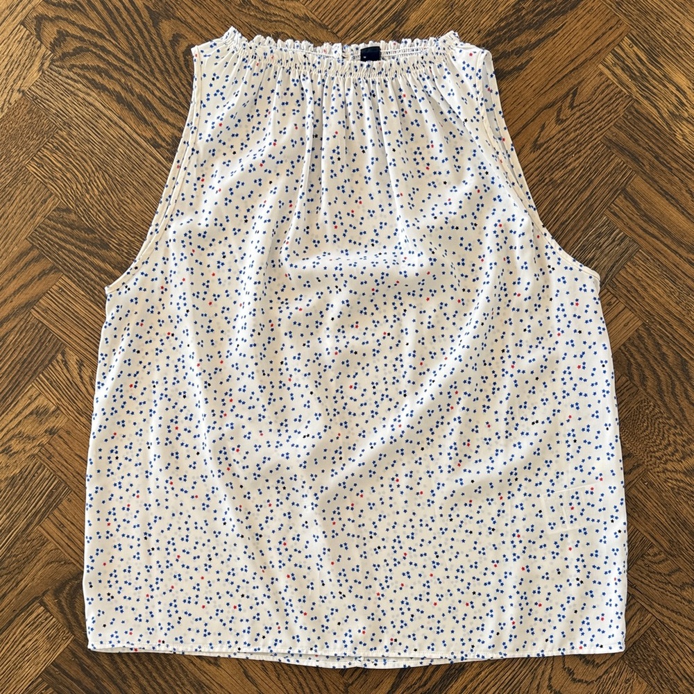 GAP White Sleeveless Top with Blue and Red Stars